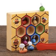 Joc din lemn pentru învățarea culorilor - Albine + livrare la doar 1 RON