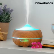 Umidificator Difuzor de Arome LED Wooden-Effect InnovaGoods + livrare la doar 1 RON