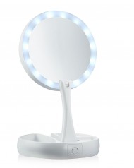 Oglindă cosmetică de mărire cu LED