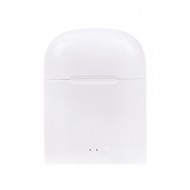 Căști wireless Airpods i7S cu cutie de încărcare - albe + livrare la doar 1 RON