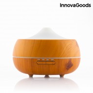Umidificator Difuzor de Arome LED Wooden-Effect InnovaGoods + livrare la doar 1 RON