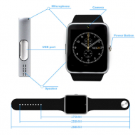 Ceas Smartwatch GT08 cu bluetooth + livrare la doar 1 RON