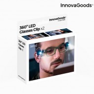 Clips cu LED pentru Ochelari 360º InnovaGoods (Pachet de 2) + livrare la doar 1 RON