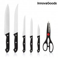 Set de cuțite cu suport din lemn InnovaGoods (6 Piese) + livrare la doar 1 RON