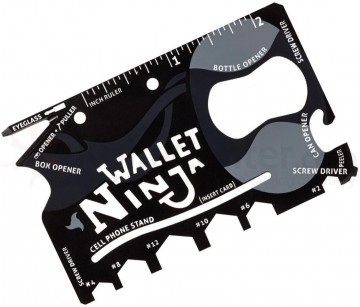 Wallet Ninja 18 în 1 - Card de supraviețuire multifuncțional