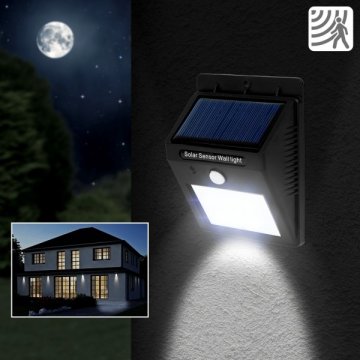 Lampă exterioară cu LED și senzor de mișcare - încărcare solară